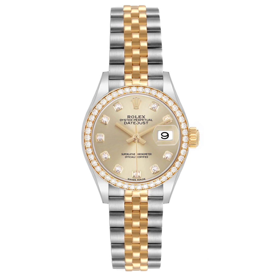 Datejust (Reference 279383RBR). A 28mm stainless steel yellow gold