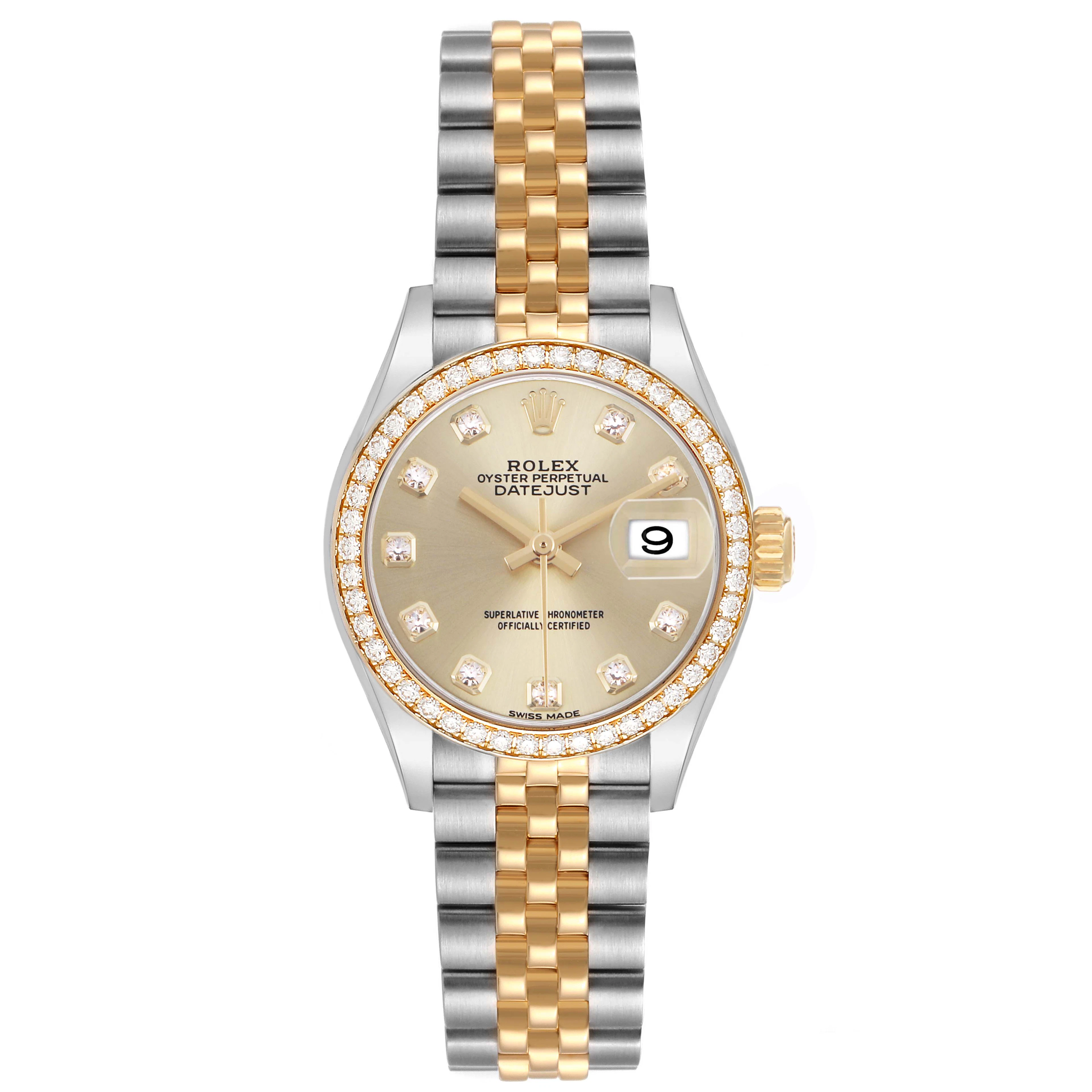 Datejust (Reference 279383RBR). A 28mm stainless steel yellow gold