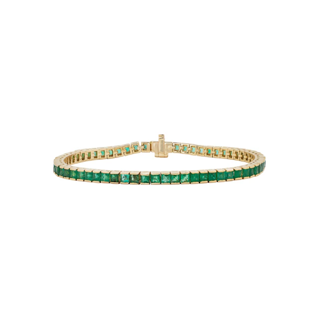 Gold and 5.00ctw Emerald Tennis Bracelet