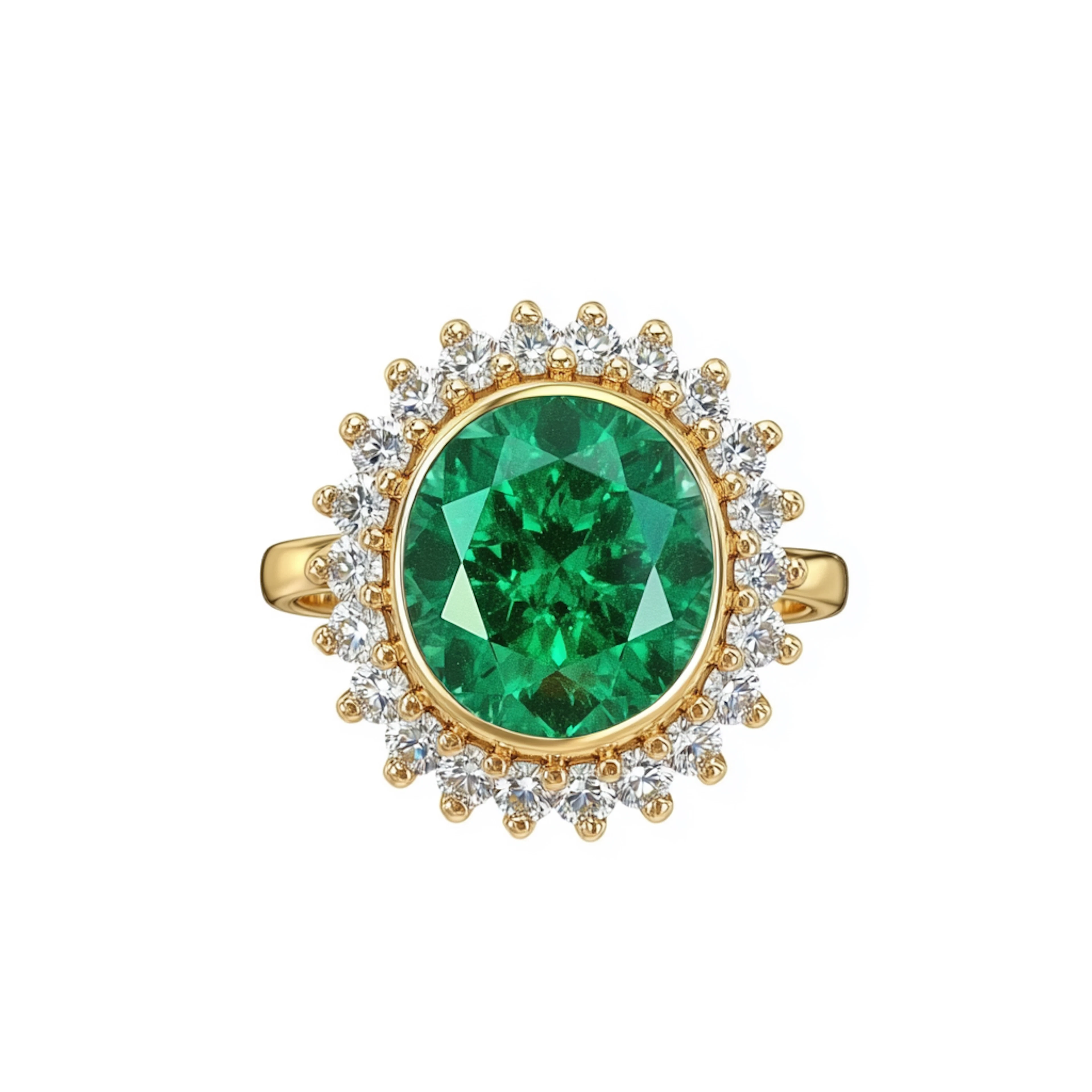 Gold, 4.30ct Colombian Emerald and Diamond Ring