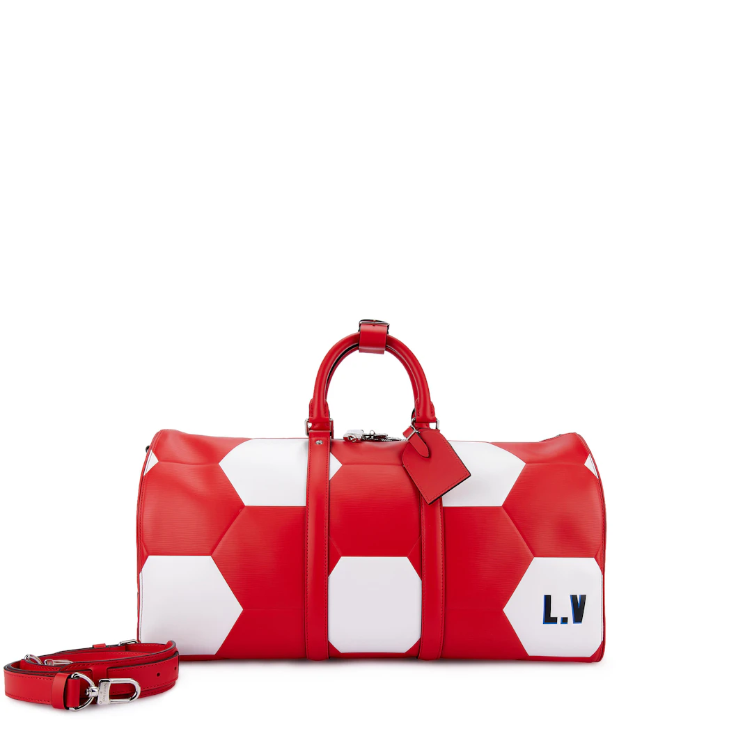 X FIFA Limited Edition Red Epi and White FIFA World Cup Keepall Bandoulière