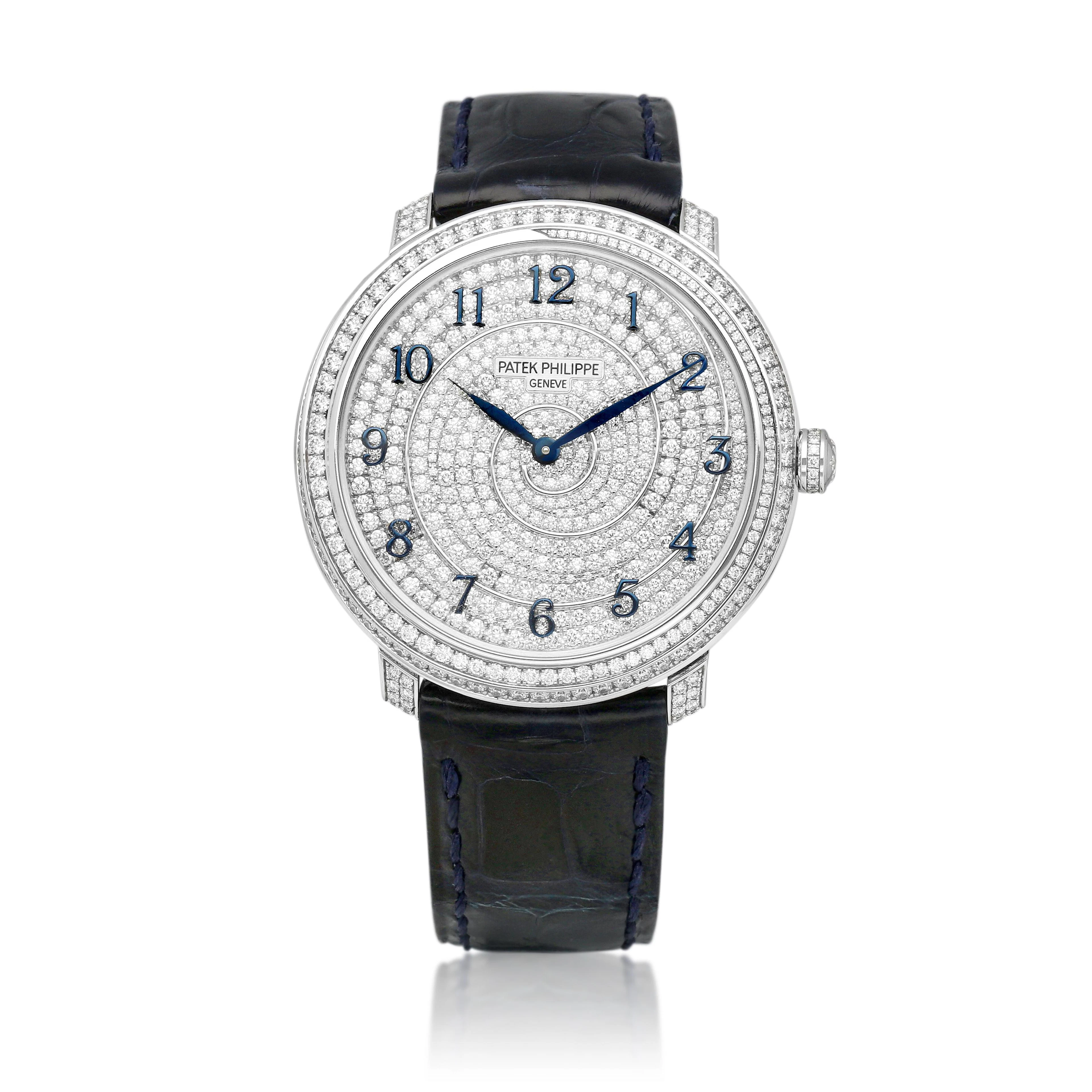 Calatrava (Reference 4978/400G). A 36.5mm white gold diamond- set
