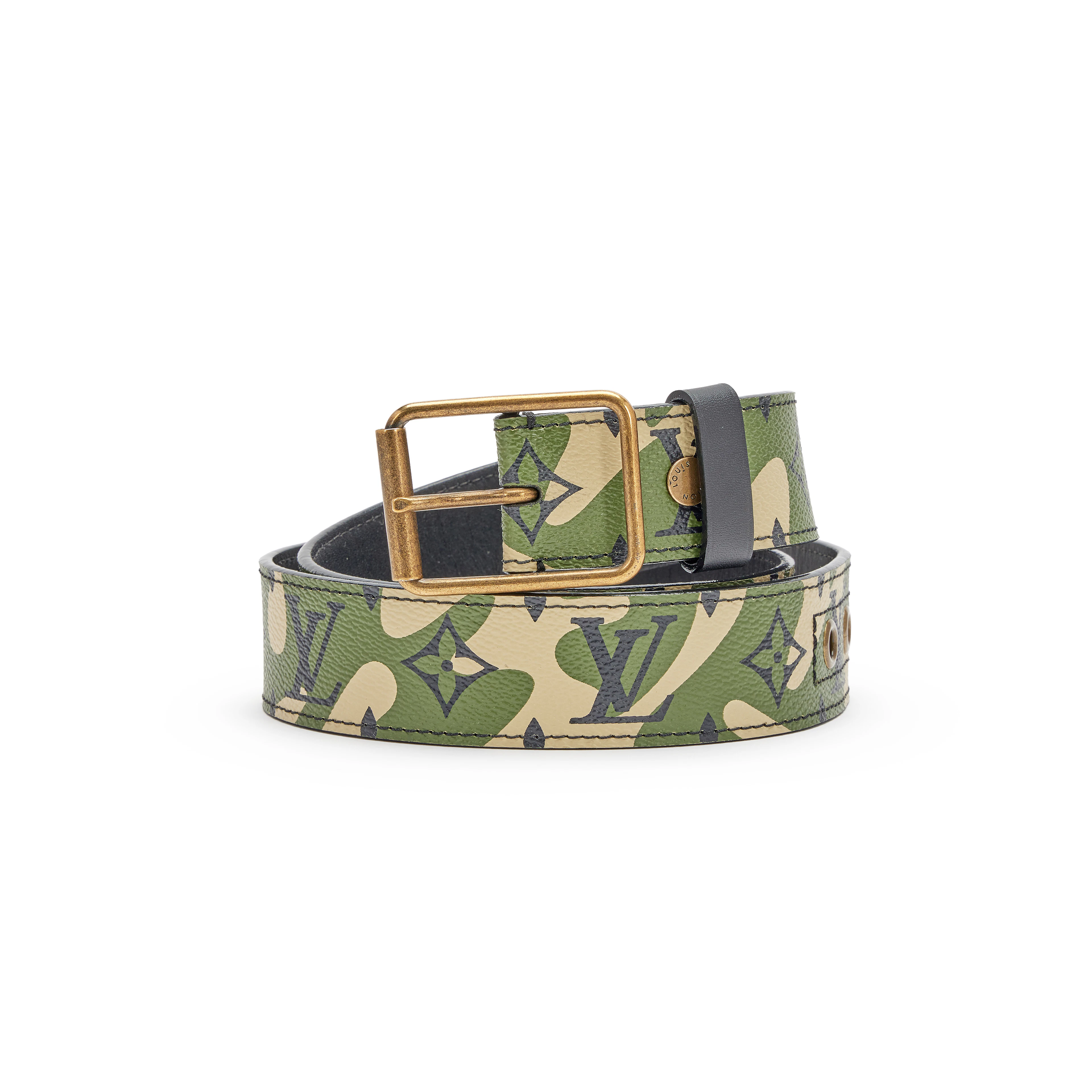 Takashi Murakami Monogramouflage Belt Brass Hardware, 2008