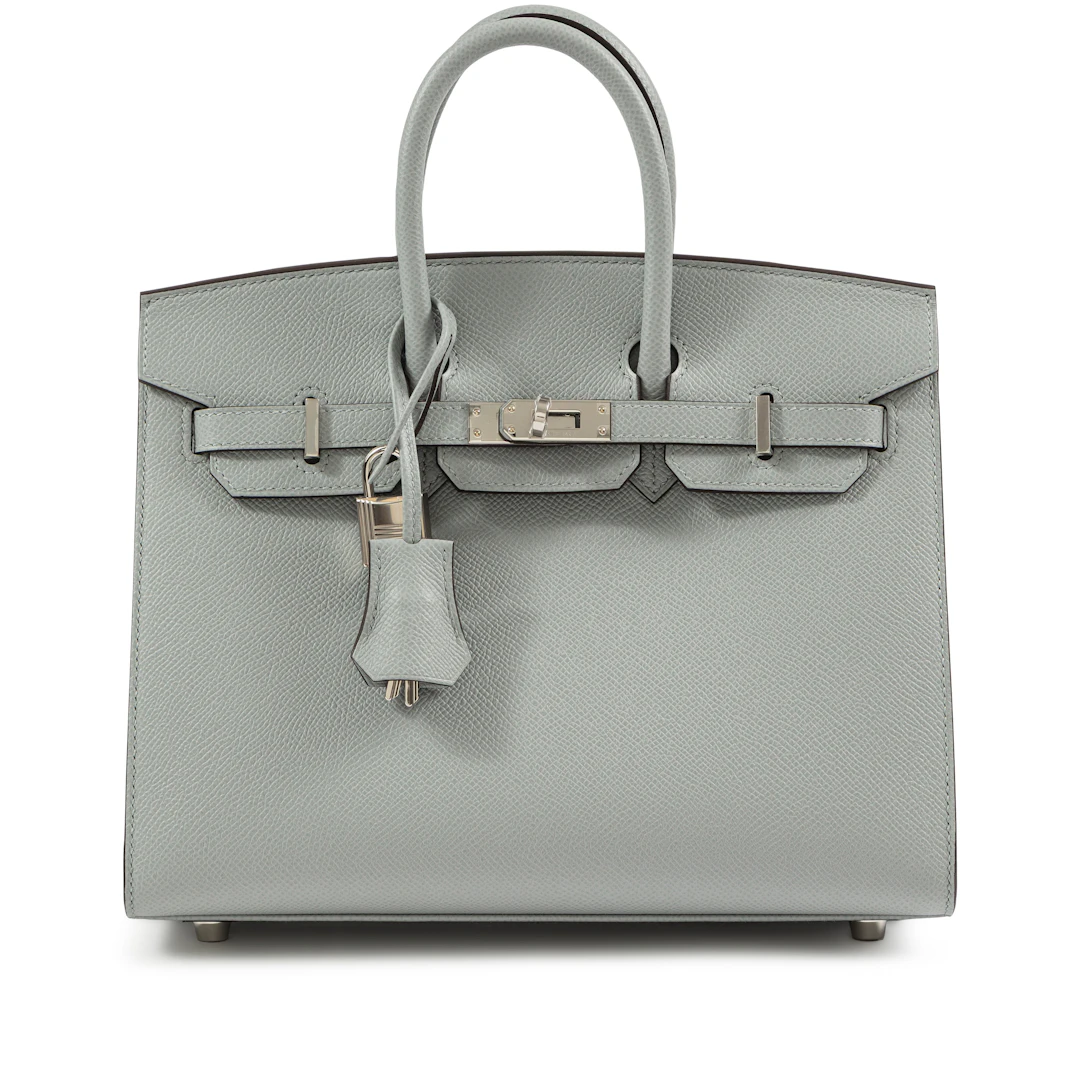 Bleu Glacier Epsom Birkin Sellier 25 Palladium Hardware, 2024