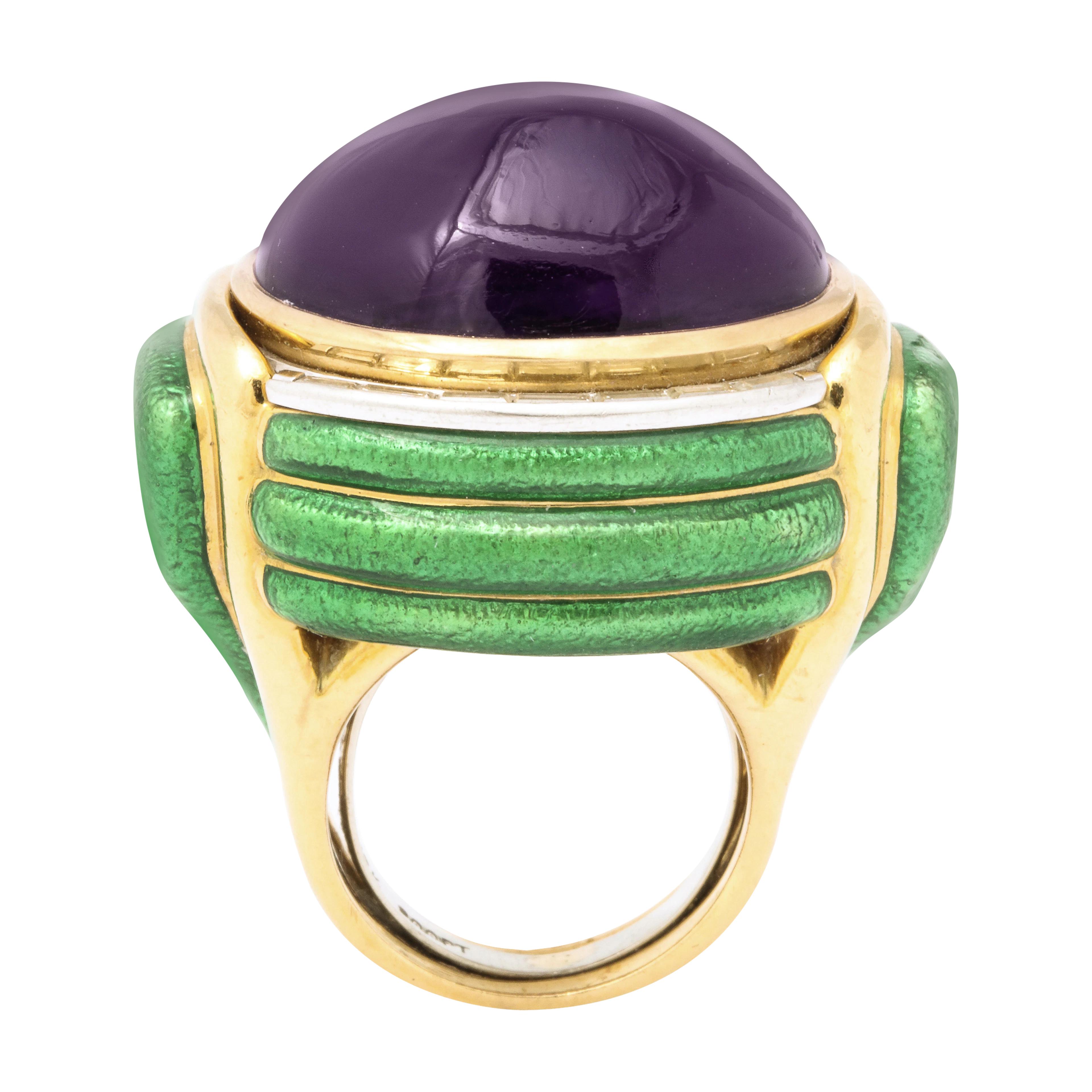 Gold, Amethyst and Diamond Ring