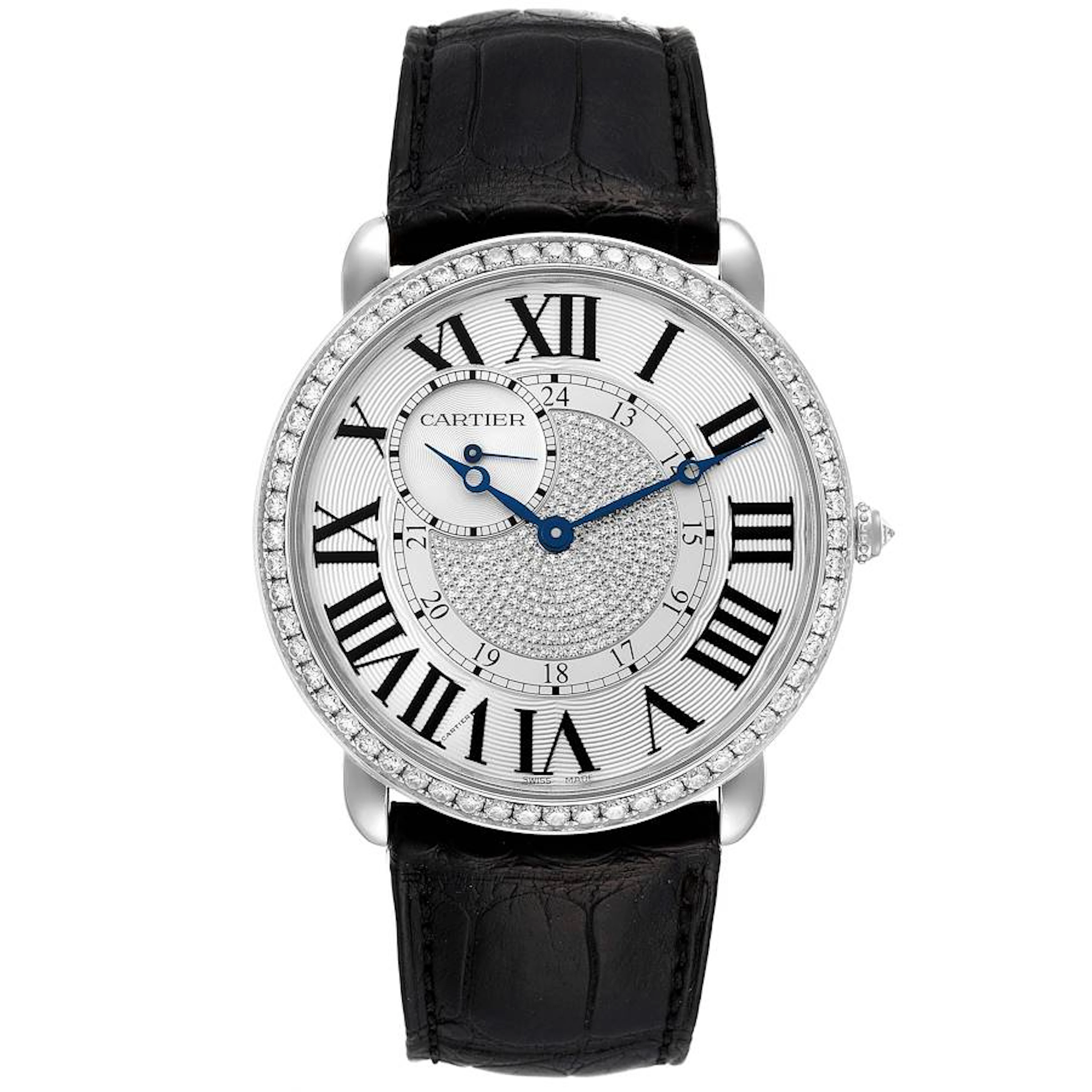 Ronde Louis (Reference WR007004). A 42mm white gold diamond-set manual