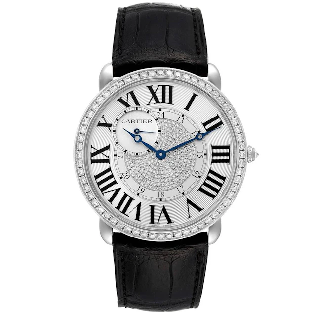 Ronde Louis (Reference WR007004). A 42mm white gold diamond-set manual