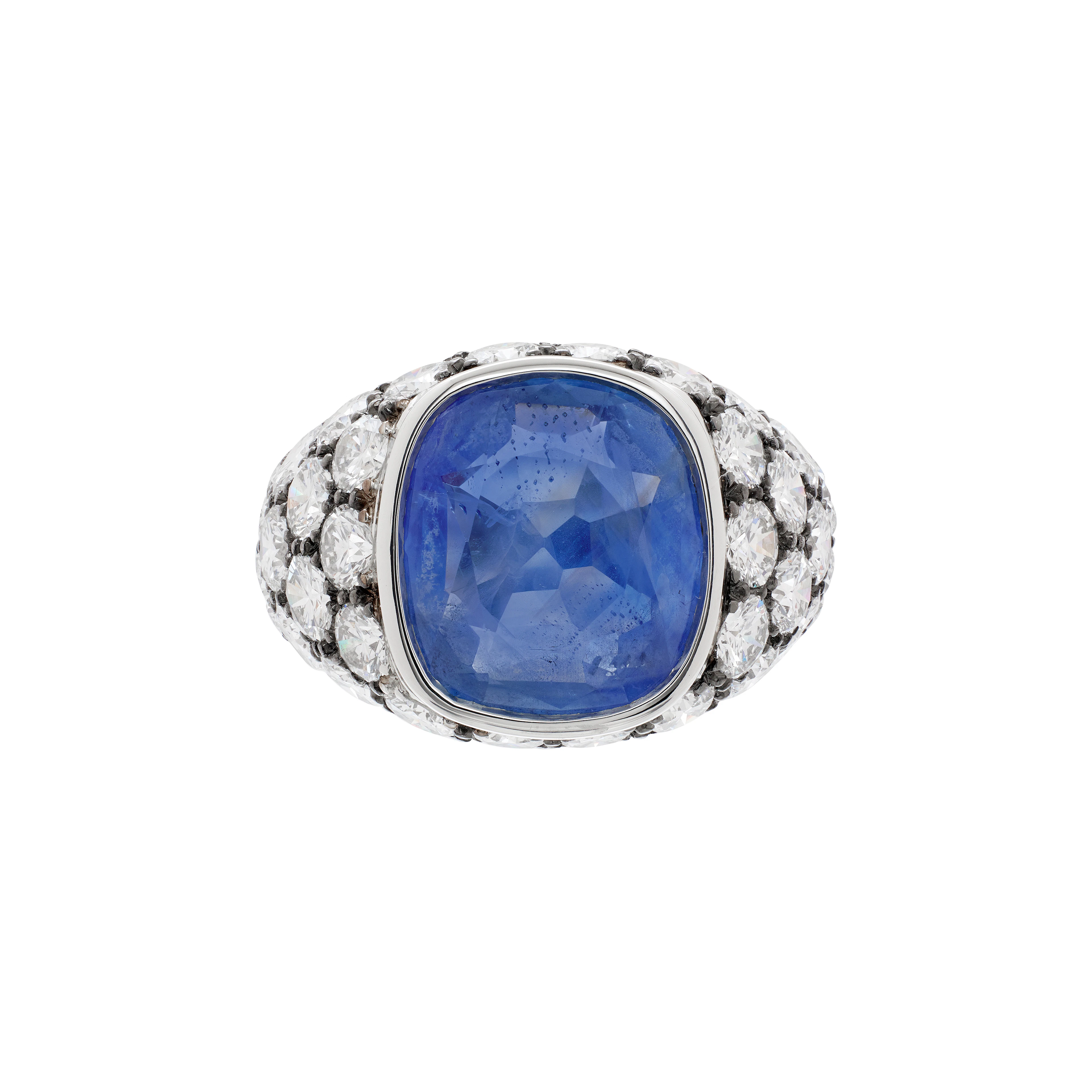 Platinum, 6.61ct Ceylon Sapphire and Diamond 'Dream' Ring