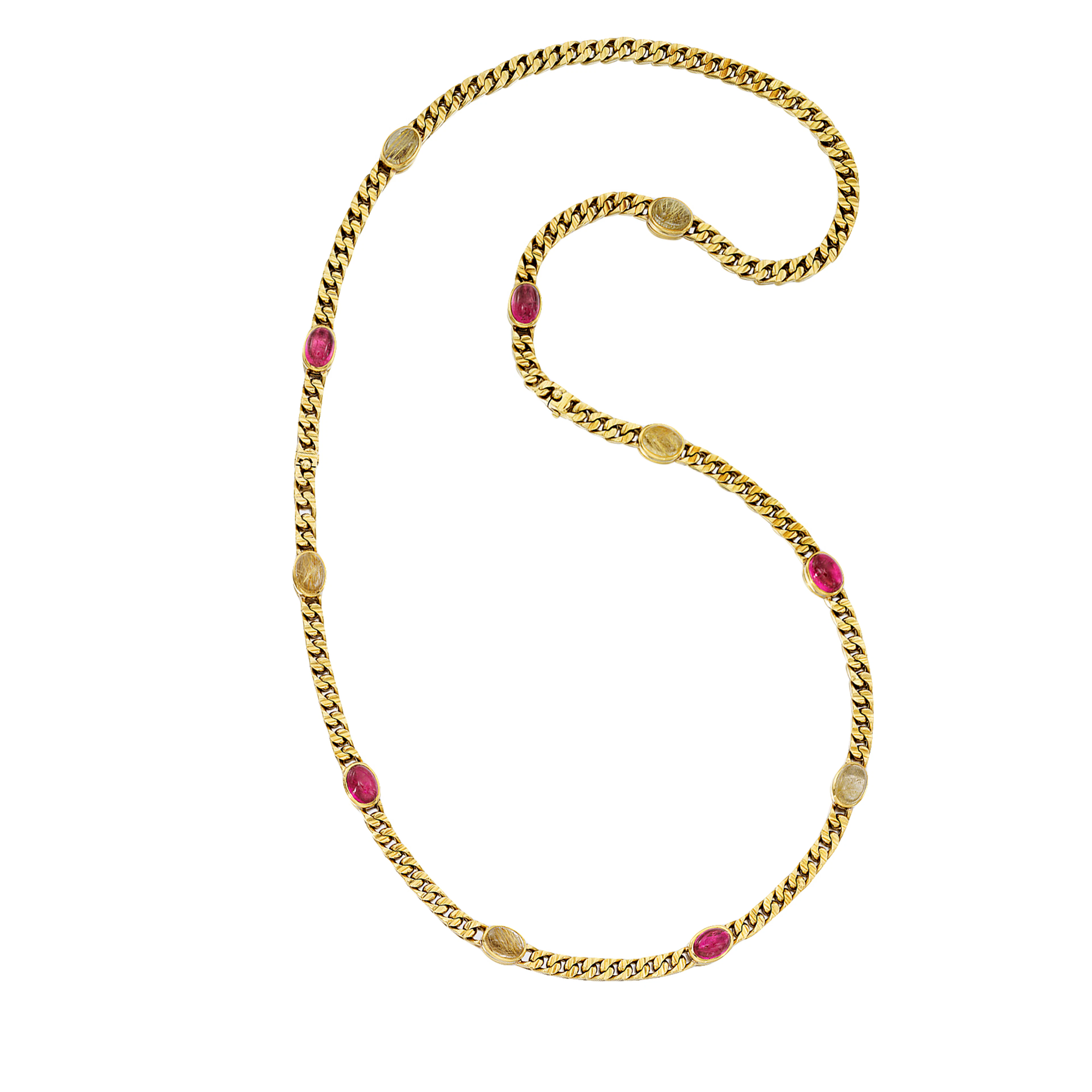 Vintage Gold and Multistone Necklace