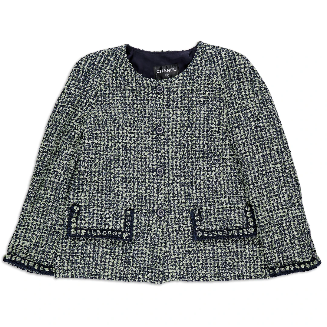 Green, Black and White Tweed Bouclé Jacket, 2019