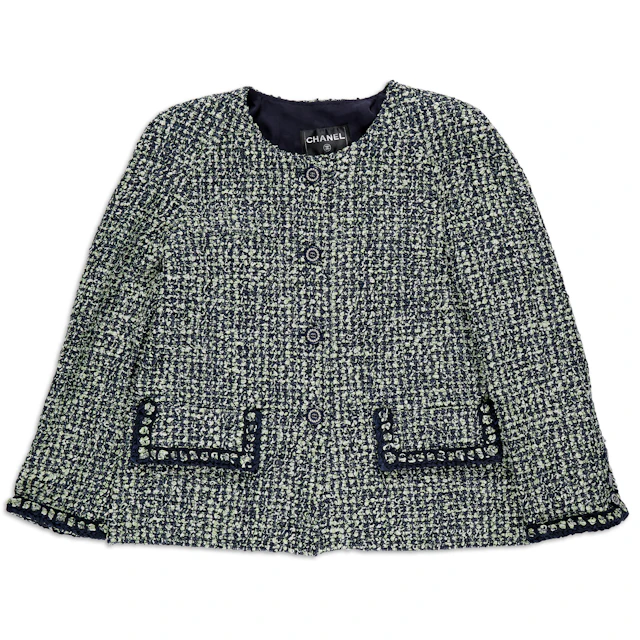 Green, Black and White Tweed Bouclé Jacket, 2019