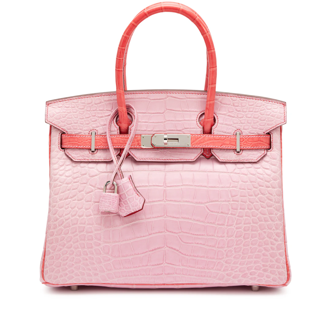 5P Bubblegum Pink and Bougainvillea Matte Alligator HSS Birkin 30