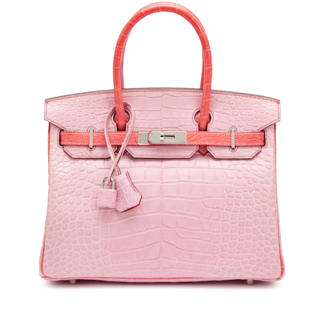 5P Bubblegum Pink and Bougainvillea Matte Alligator HSS Birkin 30