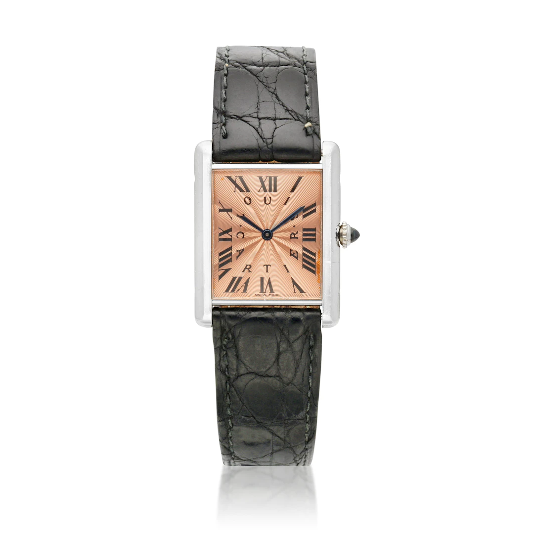 Tank (Reference 1601) A limited edition ultra slim platinum mechanical