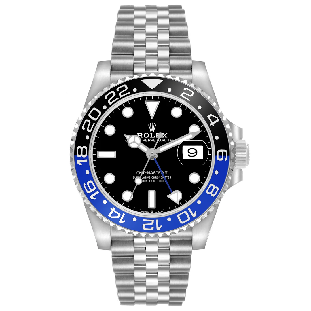 GMT-Master II 'Batgirl' (Reference 126710BLNR). A 40mm stainless steel