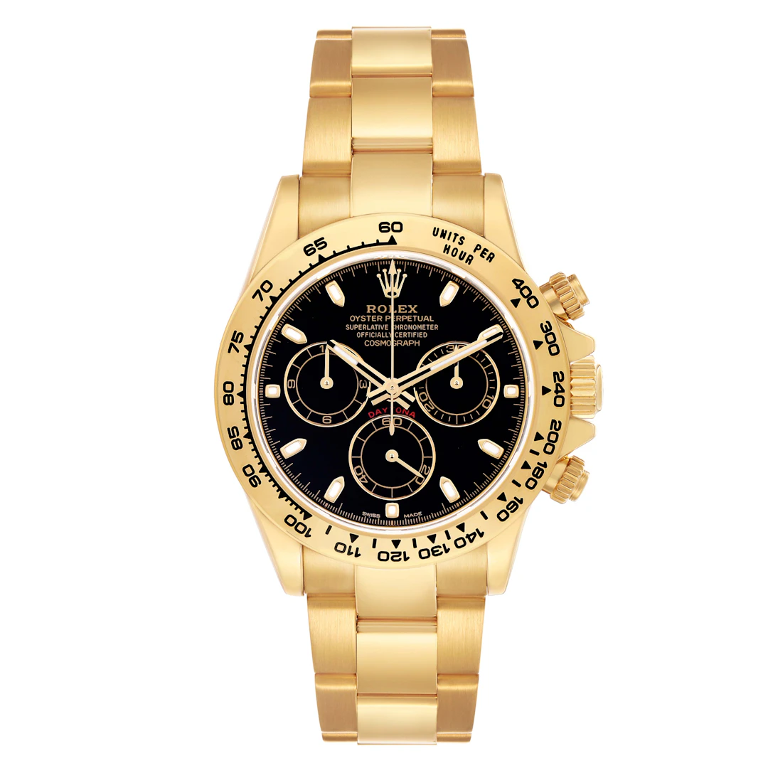 Cosmograph Daytona (Reference 116508). A 40mm yellow gold automatic