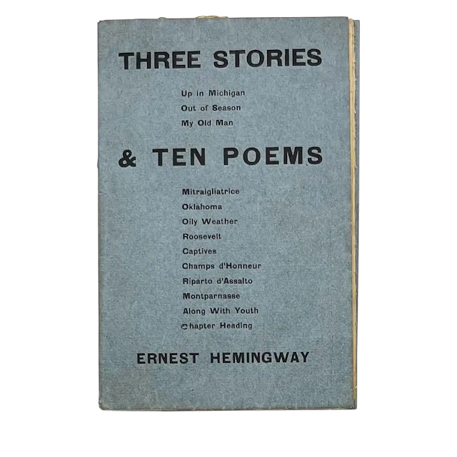 Three Stories And Ten Poems