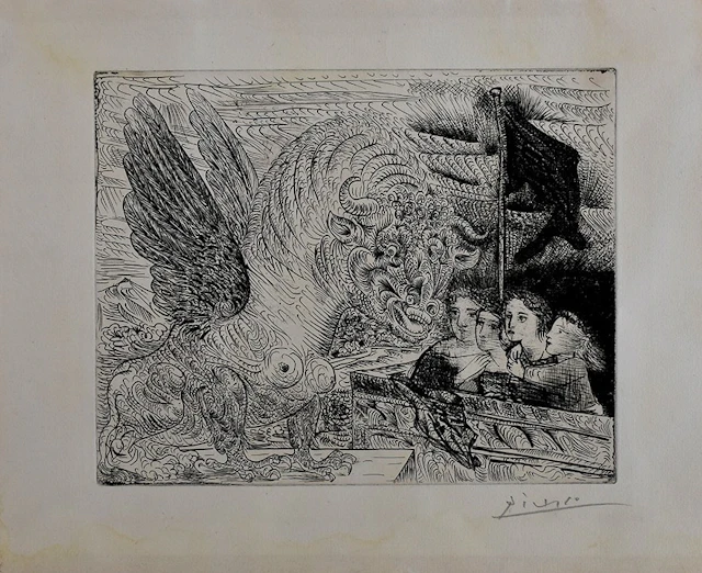 Winged Bull Watched by Four Children, from: The Suite Vollard | Taureau