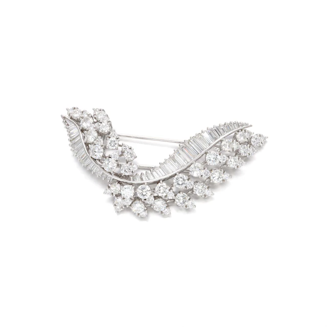 Platinum and Diamond Brooch