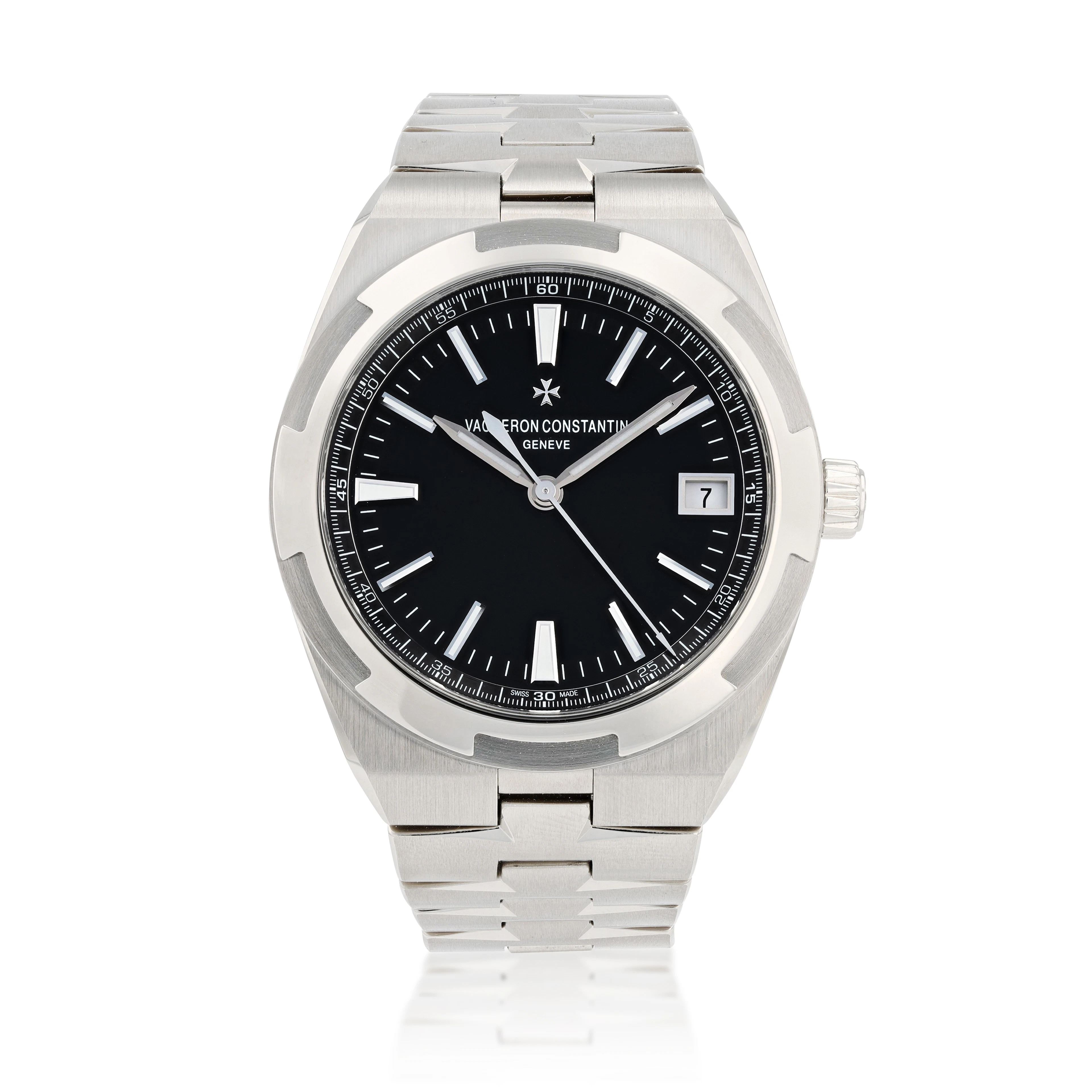 Overseas, reference 4500V/110A-B483, stainless steel wristwatch with