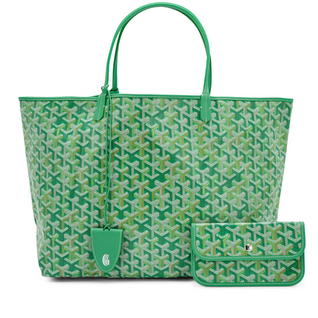 Meadow Green Goyardine Canvas and Chevroches Calfskin Saint Louis GM Tote, 2026