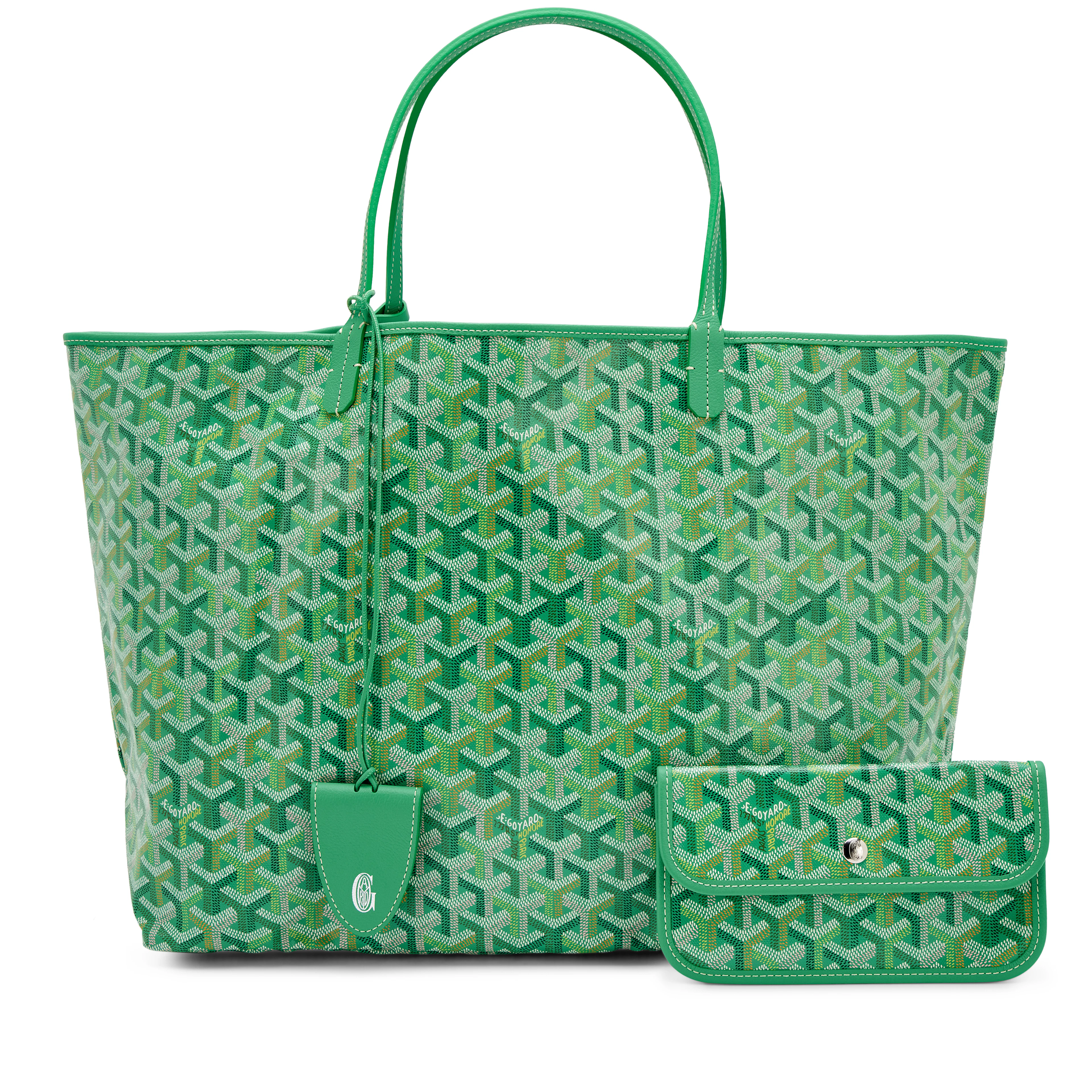 Meadow Green Goyardine Canvas and Chevroches Calfskin Saint Louis GM Tote, 2026