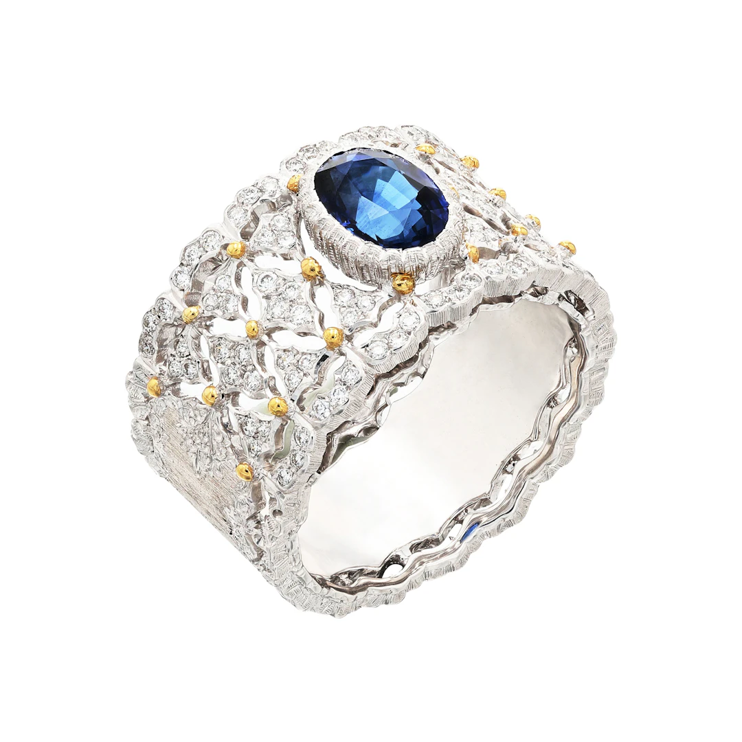 Bague saphir et diamants | Sapphire and diamond ring