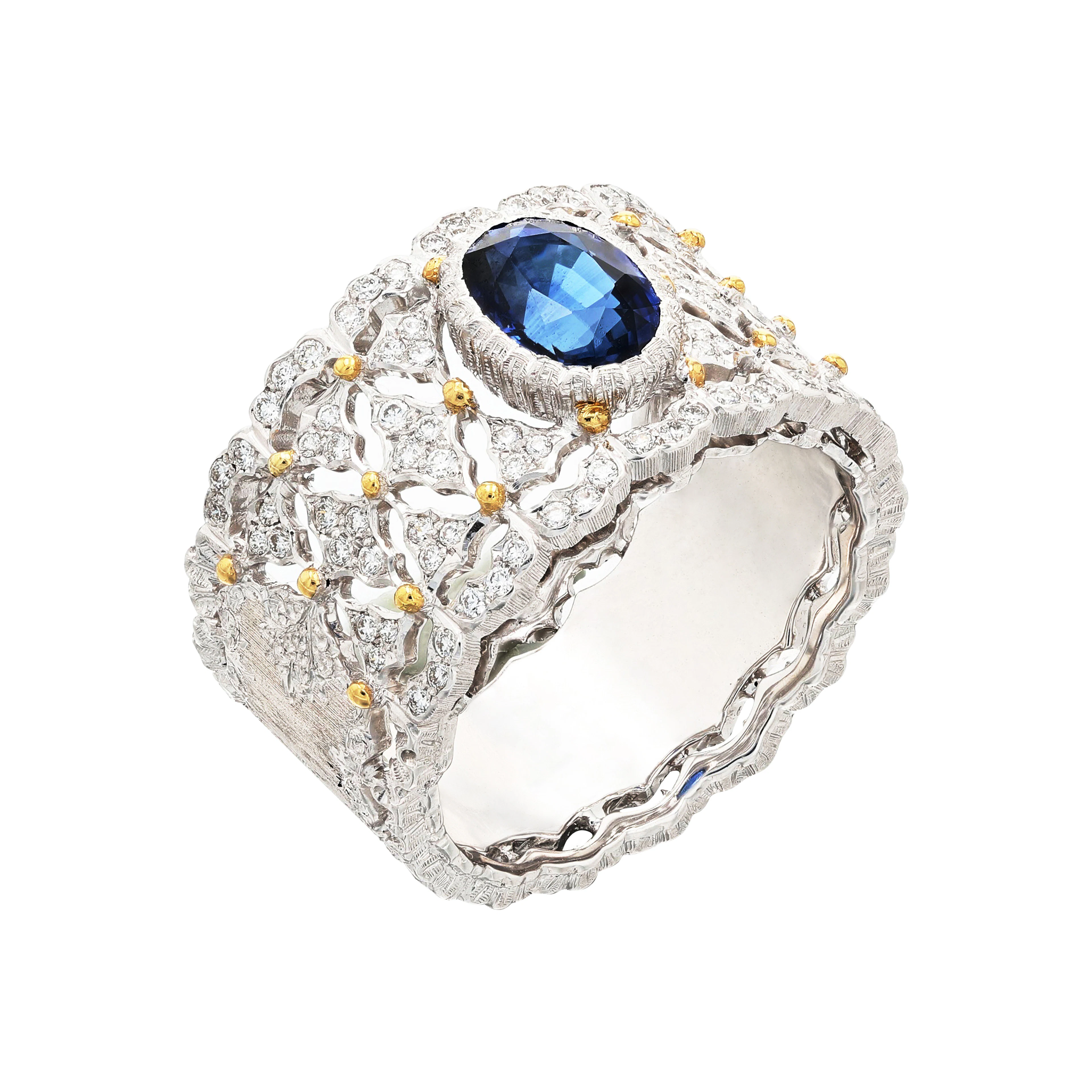 Bague saphir et diamants | Sapphire and diamond ring