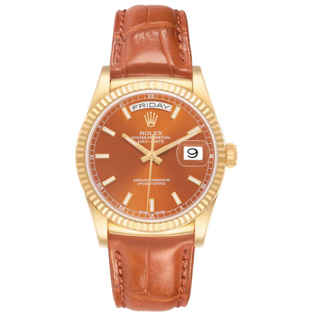 President Day-Date (Reference 118138). A 36mm yellow gold automatic