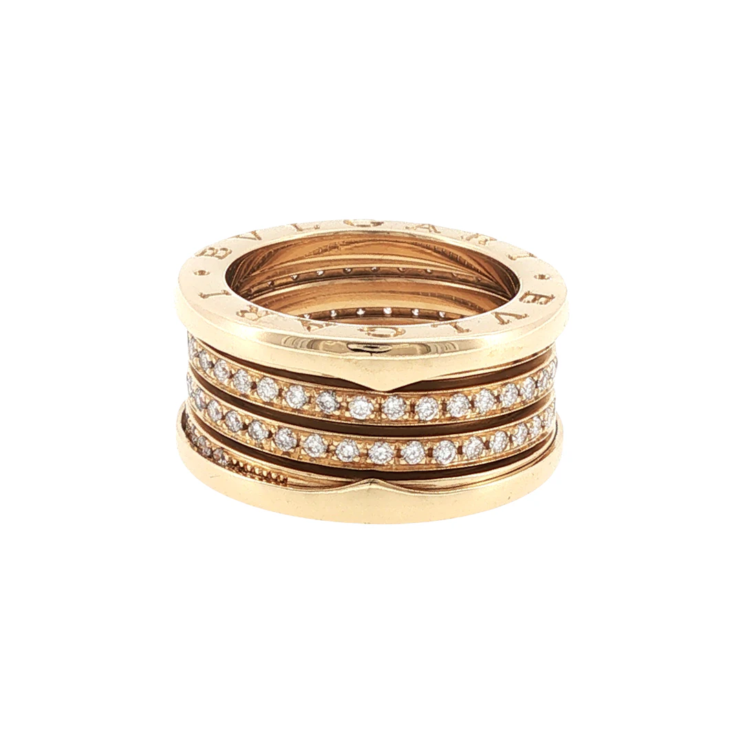 Gold and Diamond Three Row B.zero1 Ring