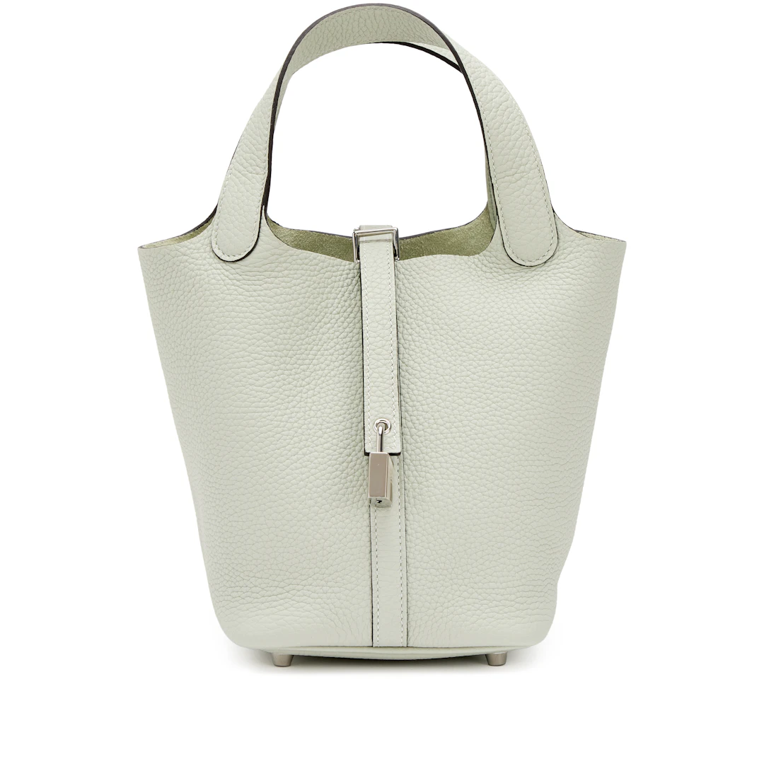 Gris Neve Clemence Picotin Lock 18 Palladium Hardware, 2023
