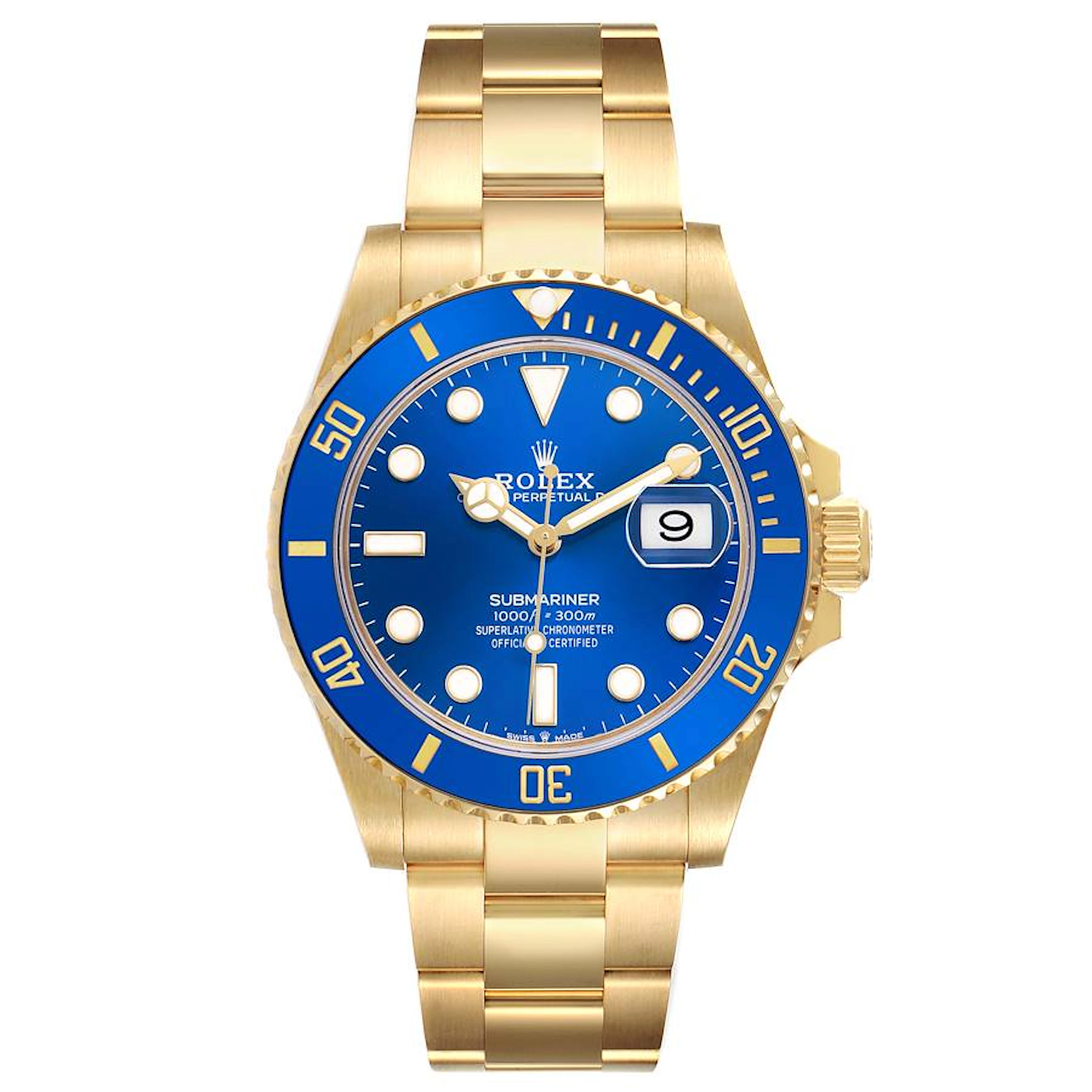 Submariner (Reference 126618LB). A 41mm yellow gold automatic wristwatch