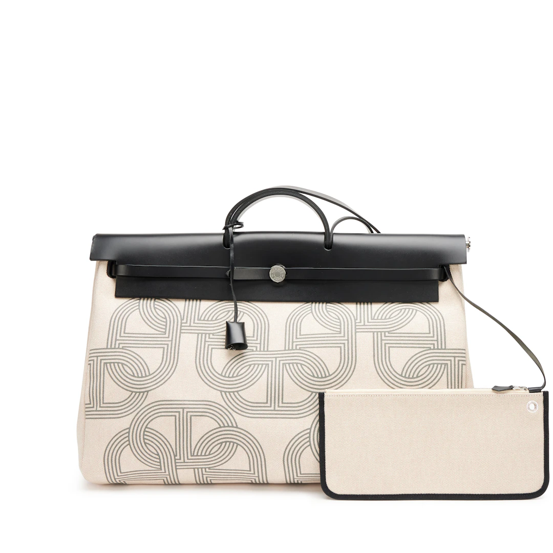 Ecru, Beige and Gris Meyer Toile and Black Hunter Herbag Zip Cabine