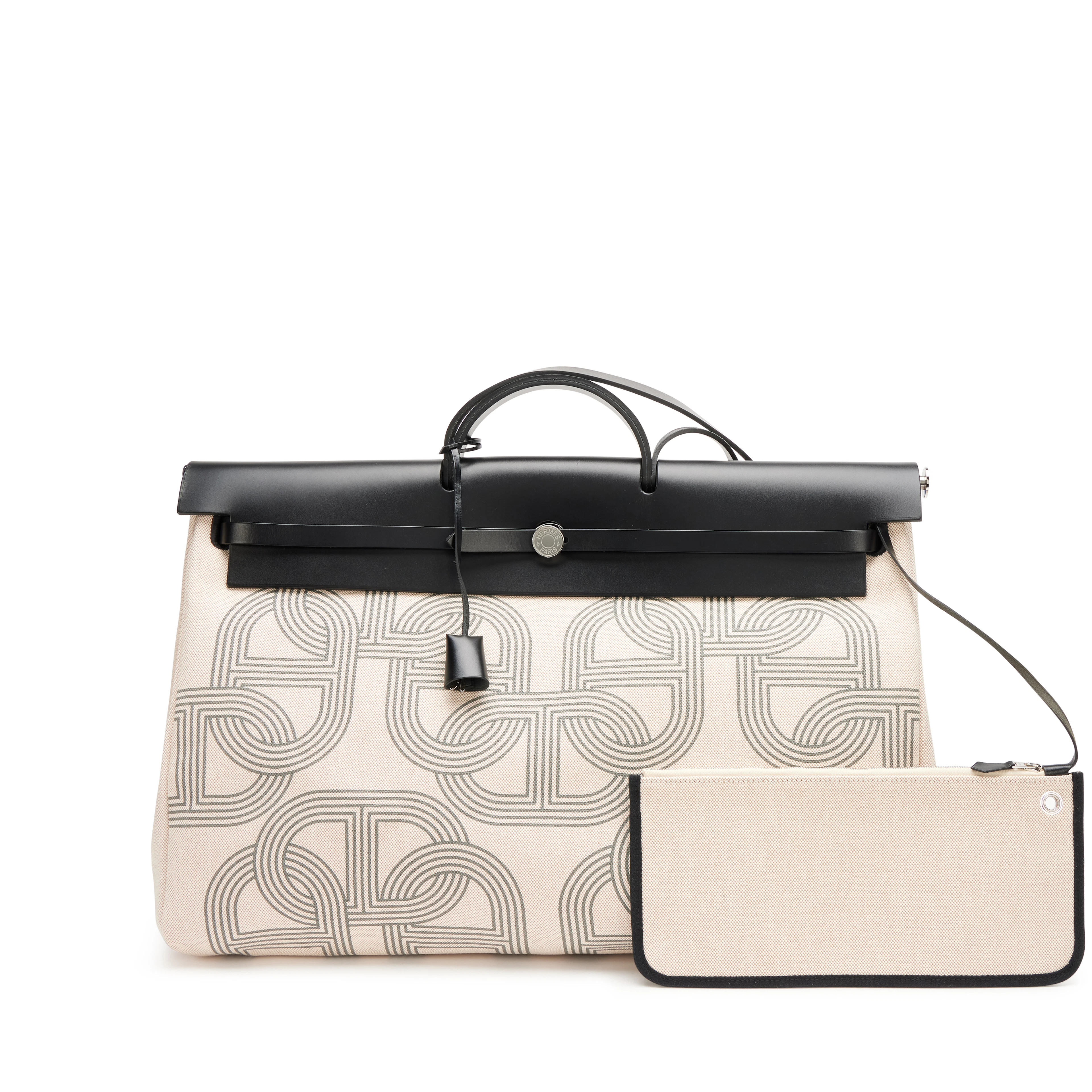 Ecru, Beige and Gris Meyer Toile and Black Hunter Herbag Zip Cabine
