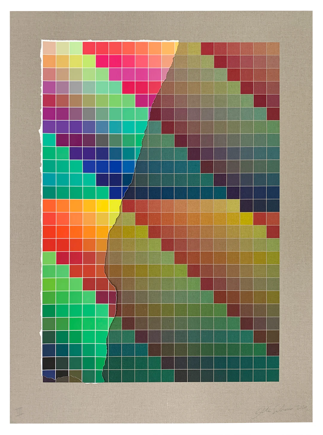 Transcending Pigment from Paint to Canvas, from Canvas to Paint (Color #1)