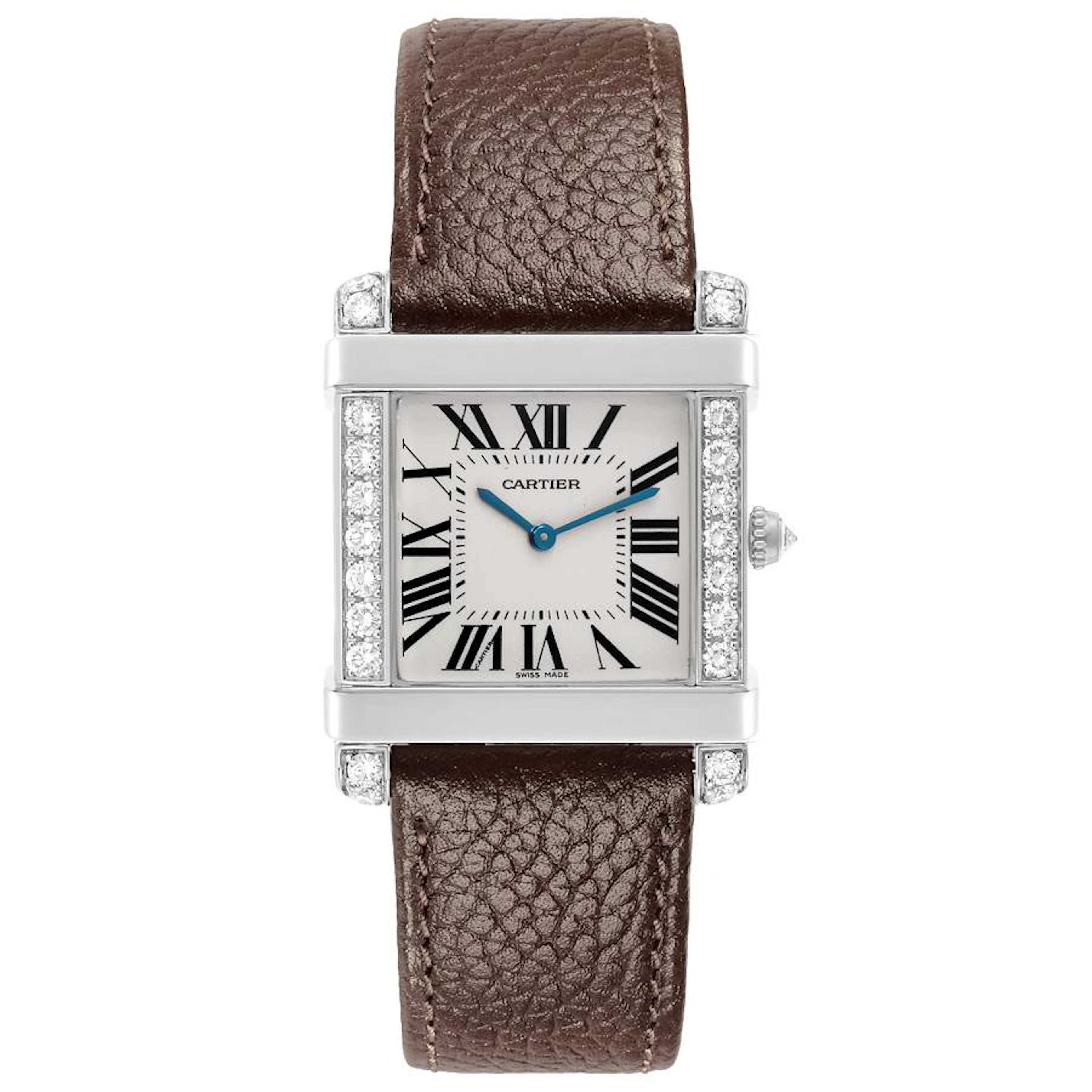 Tank Chinoise (Reference WE300251). A 37mm platinum diamond set manual