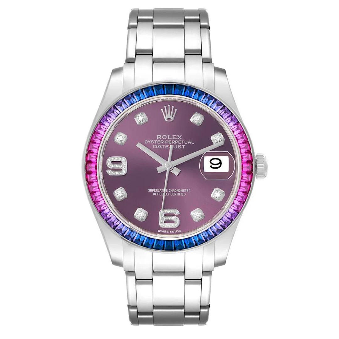 Pearlmaster (Reference 86349). A 39mm white gold diamond and sapphire