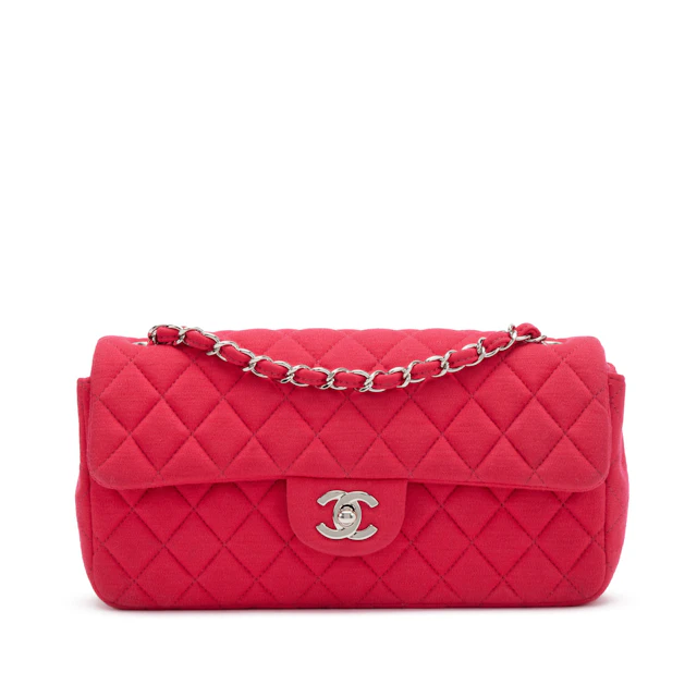 Pink Quilted Jersey East West Flap Silver Hardware, 2009