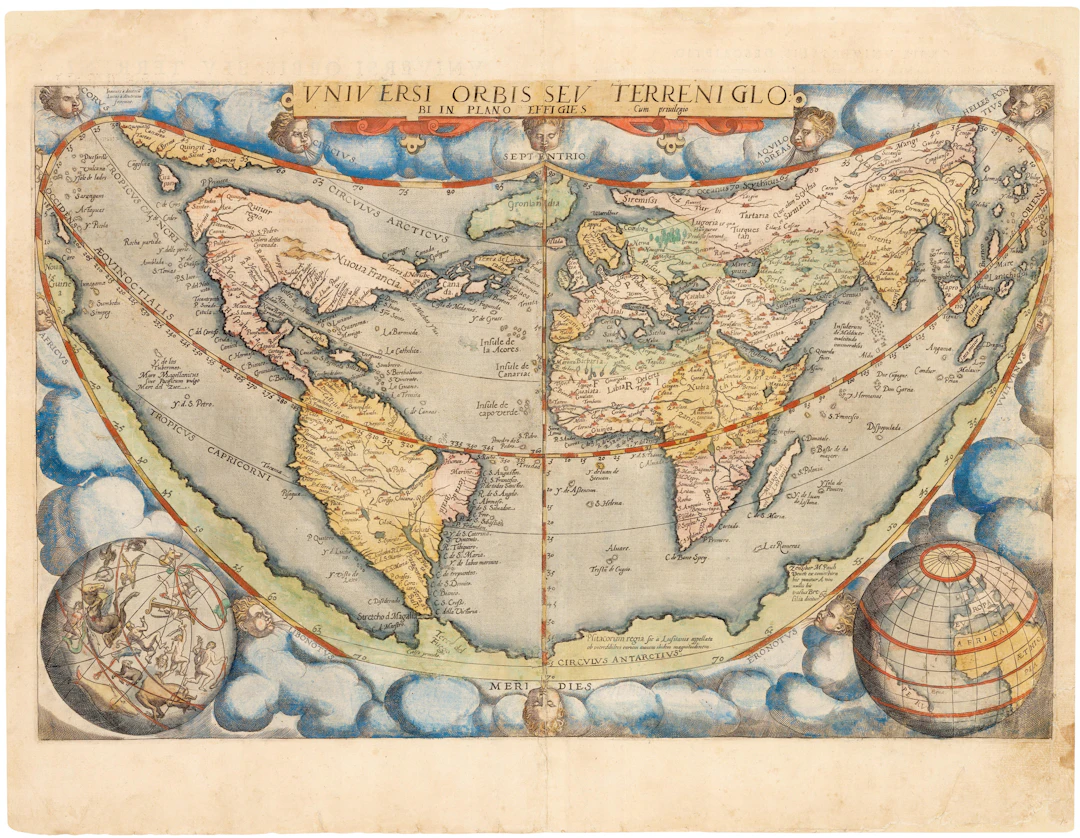 Dutch Cordiform World Map