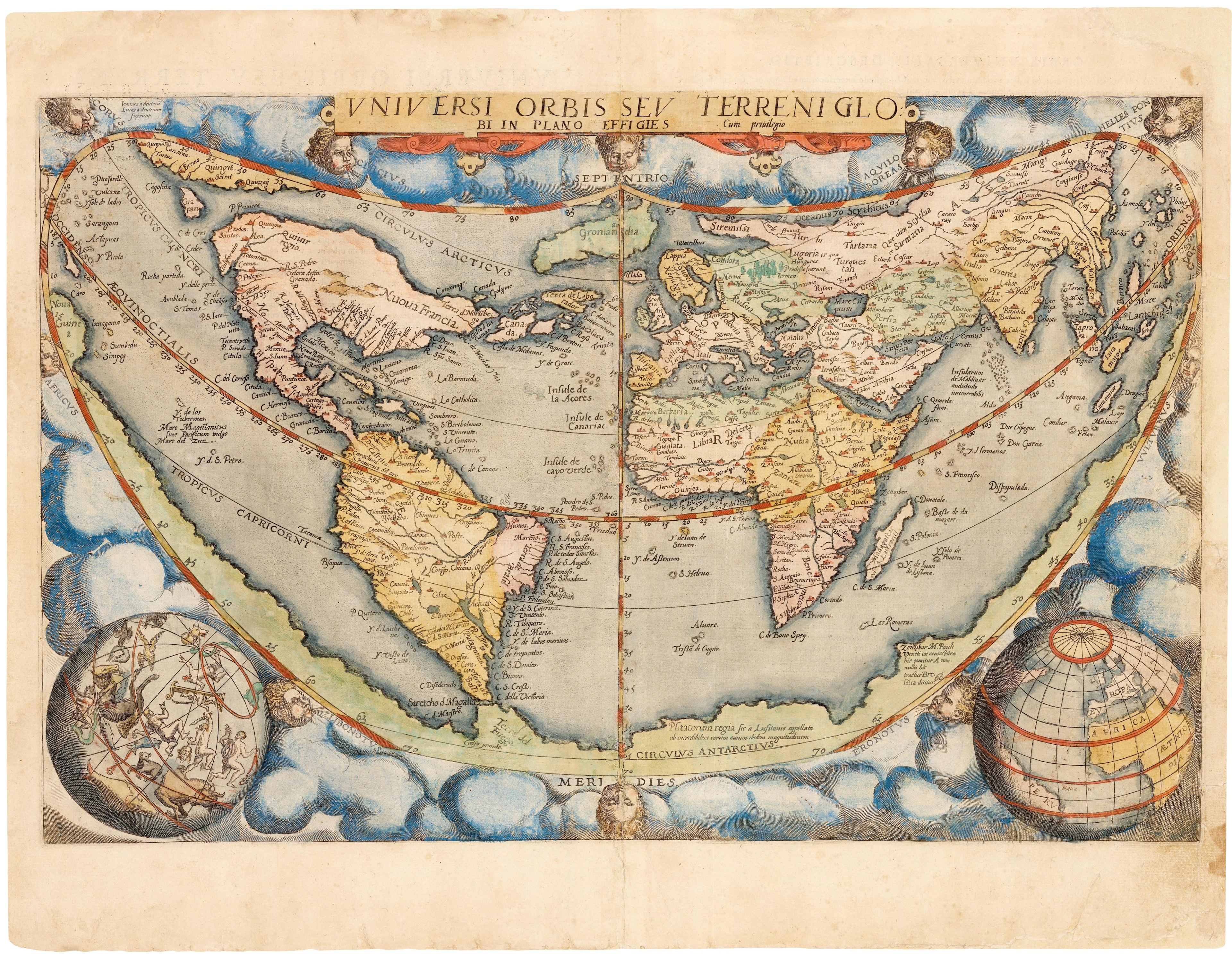 Dutch Cordiform World Map