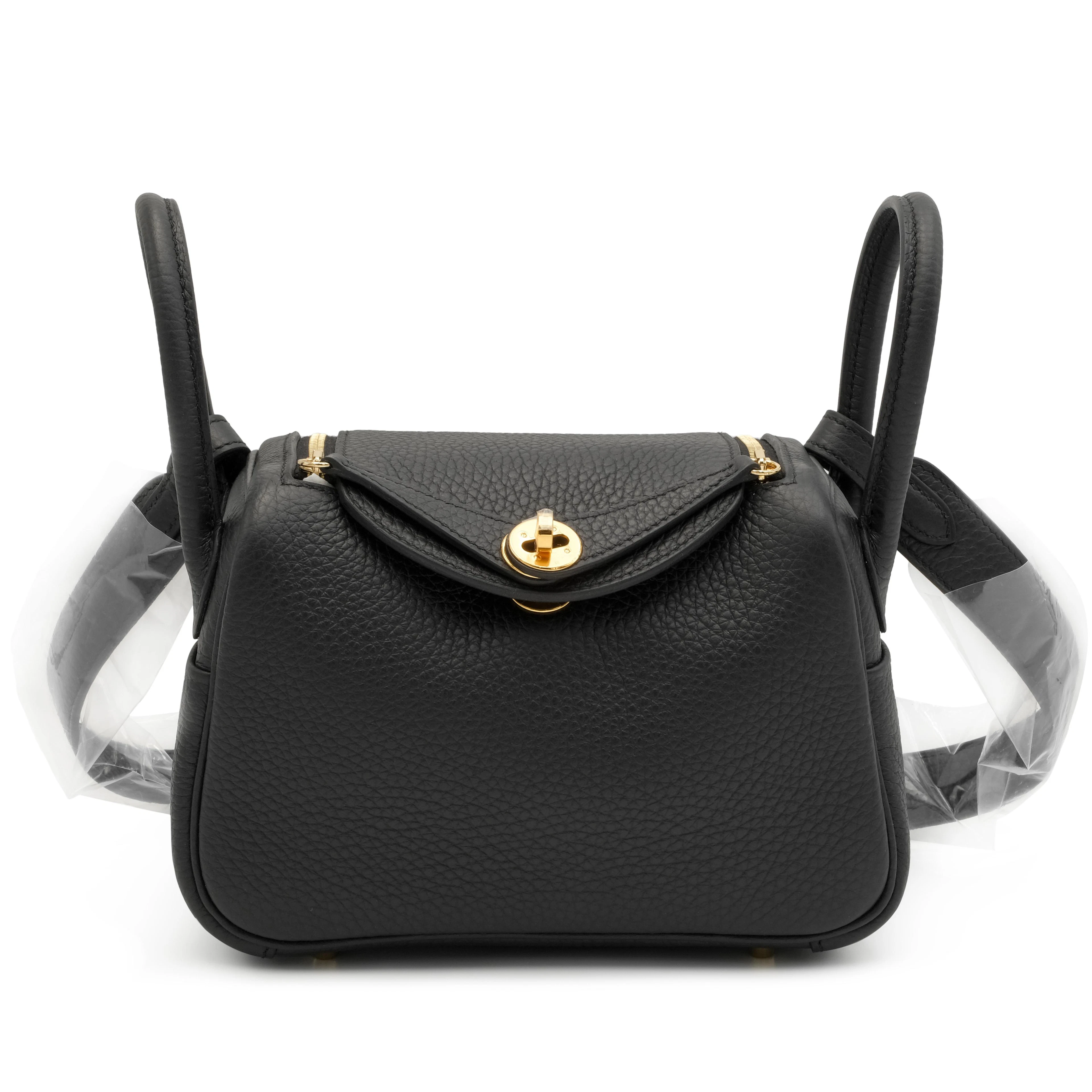 Black Clemence Mini Lindy II Gold Hardware, 2024