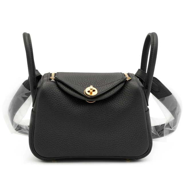 Black Clemence Mini Lindy II Gold Hardware, 2024