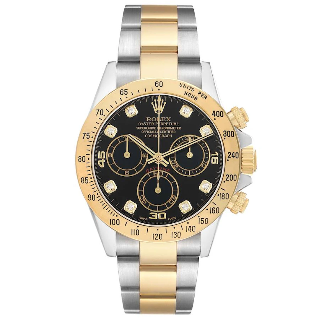 Cosmograph Daytona (Reference 116523). A 40mm yellow gold stainless