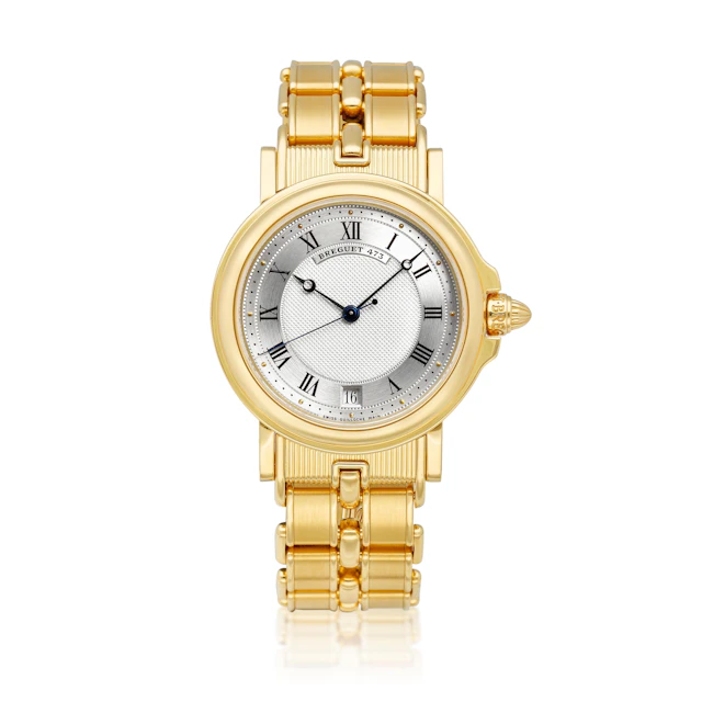 Marine (Reference 3400BA). A yellow gold automatic bracelet watch