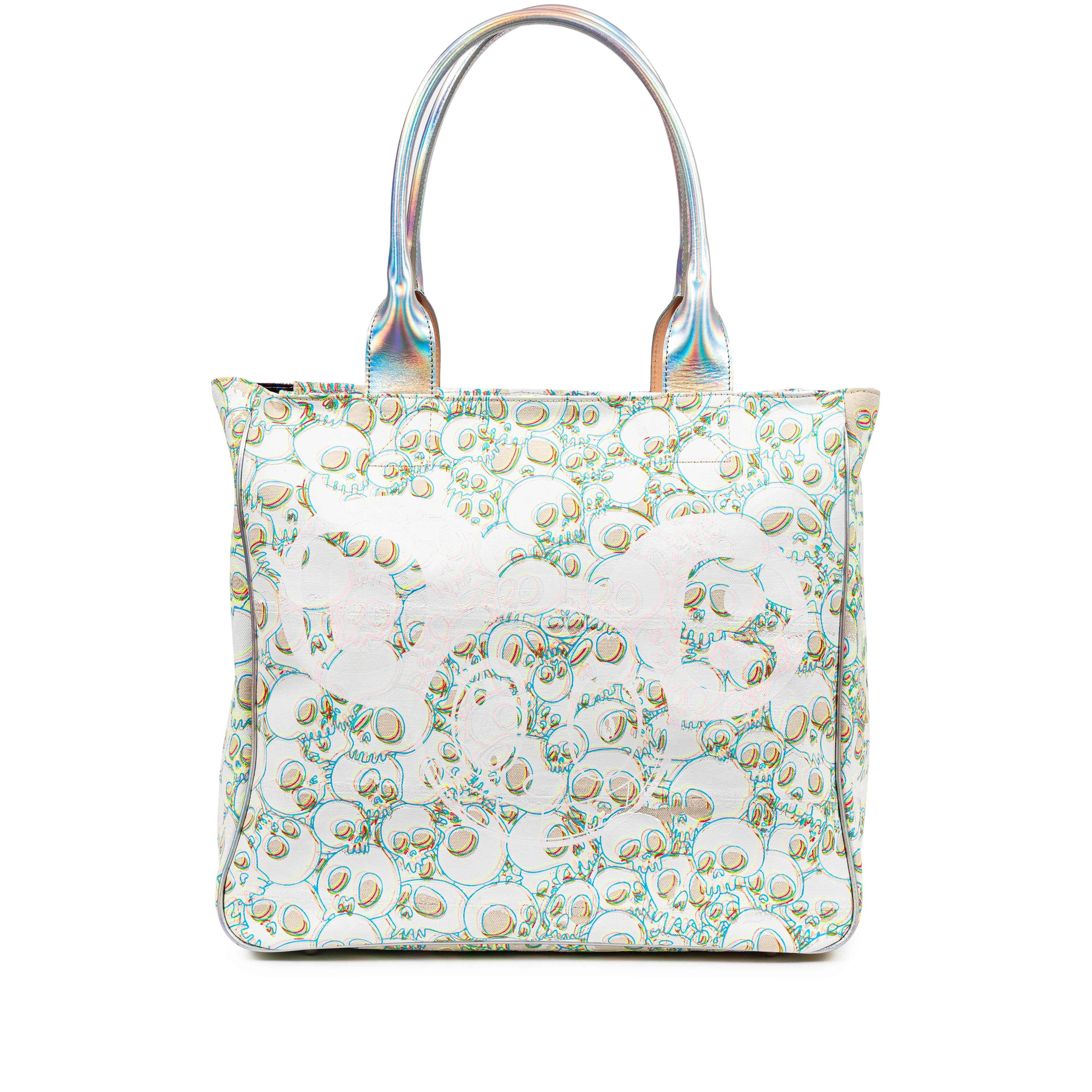 "BAG" Cotton Canvas with acrylic paint and polyester lining with Silver