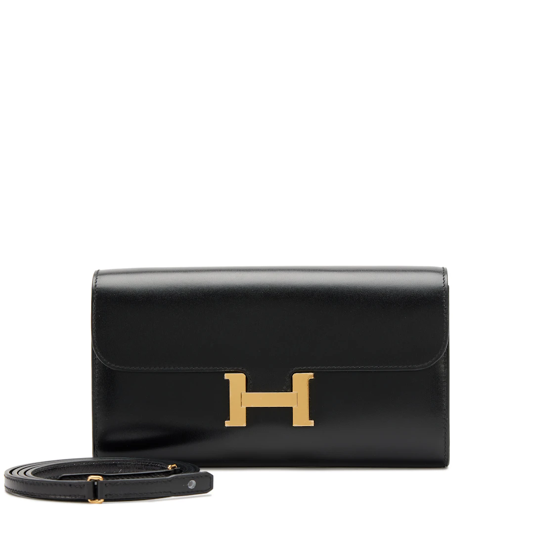 Black Box Calf Constance-To-Go Wallet Gold Hardware, 2025