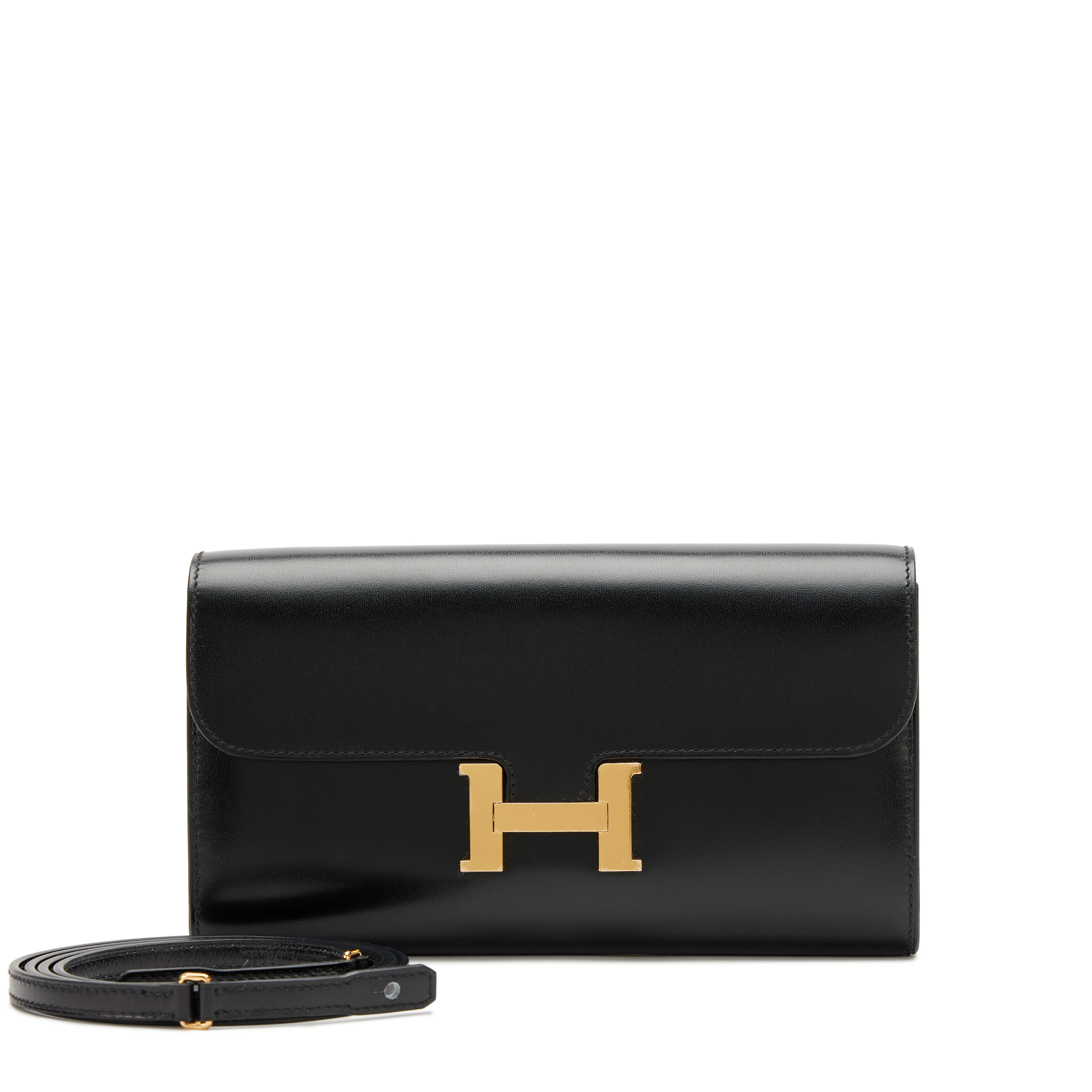 Black Box Calf Constance-To-Go Wallet Gold Hardware, 2025