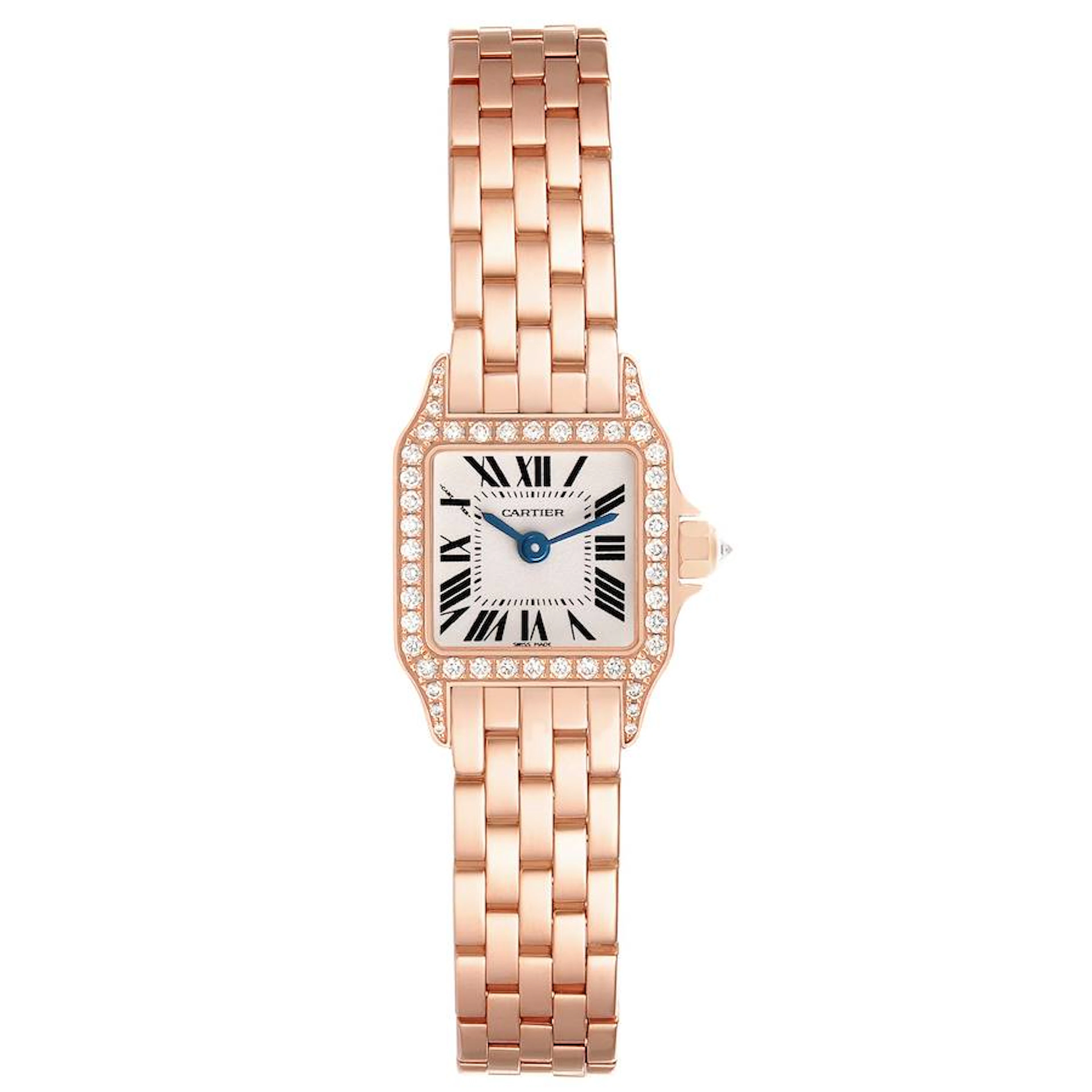 Santos Demoiselle (Reference WF9011Z8). A 20mm rose gold diamond-set