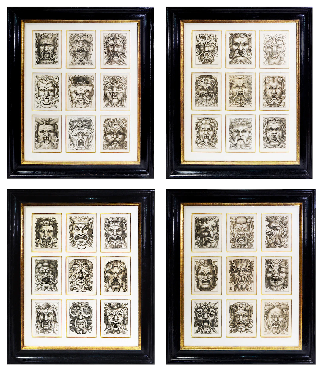 Italian Grotesque Mask Etchings