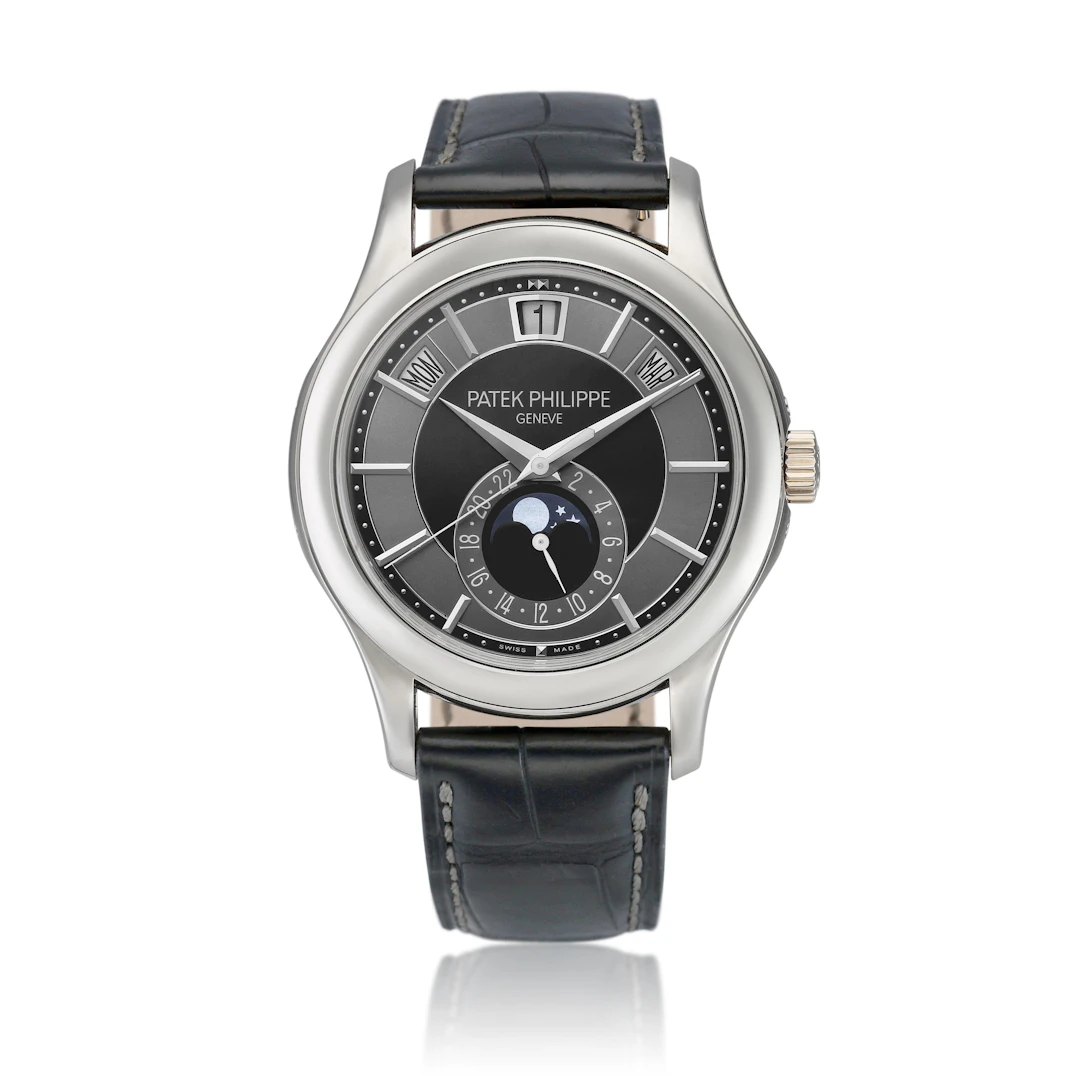 Complications (Reference 5205). A 40mm white gold automatic wristwatch